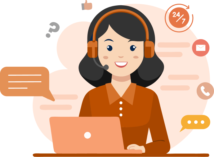 Indian Eagle customer support illustration